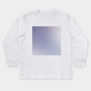 grey gradient wave pattern Kids Long Sleeve T-Shirt